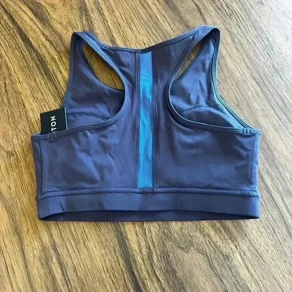 NWT Peloton High Impact Sports Bra Mesh Blue-Sz M - Picture 2 of 3